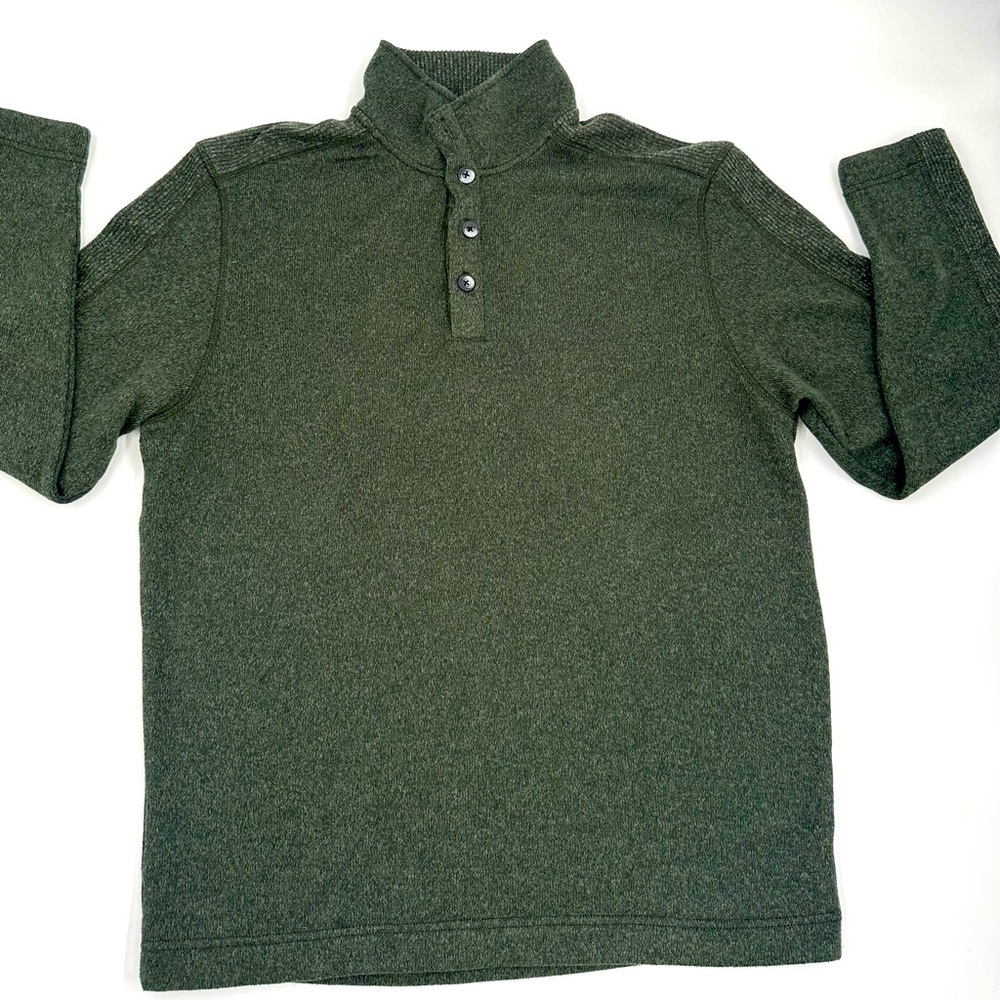 Van Heusen Sweater Men’s Pullover Fleece Size L Green
